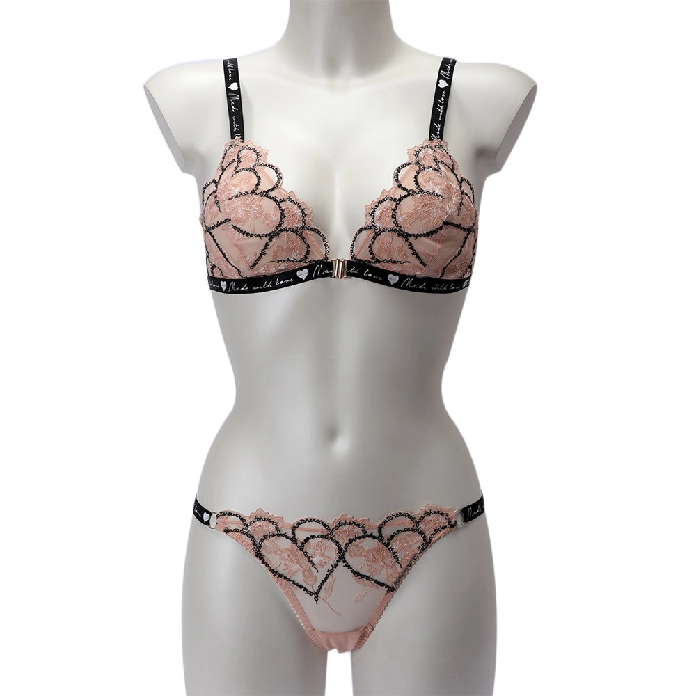 Twinset Floral Tulle G-String With Heart Pattern
