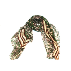 Twinset Scarf Mixed Print Green Amazzonia O/S Size O/S Green Amazzonia