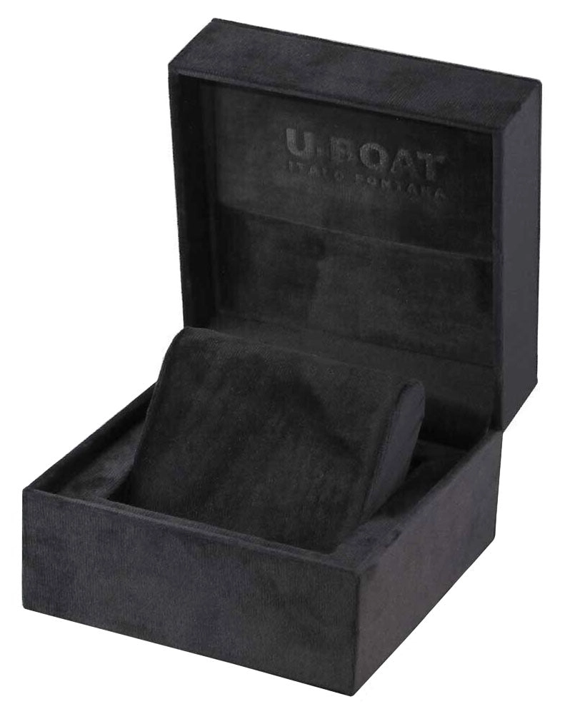 U-Boat Sommerso Automatic Bronze Black Dial Brown Leather Strap Date Divers Mens Watch 8486