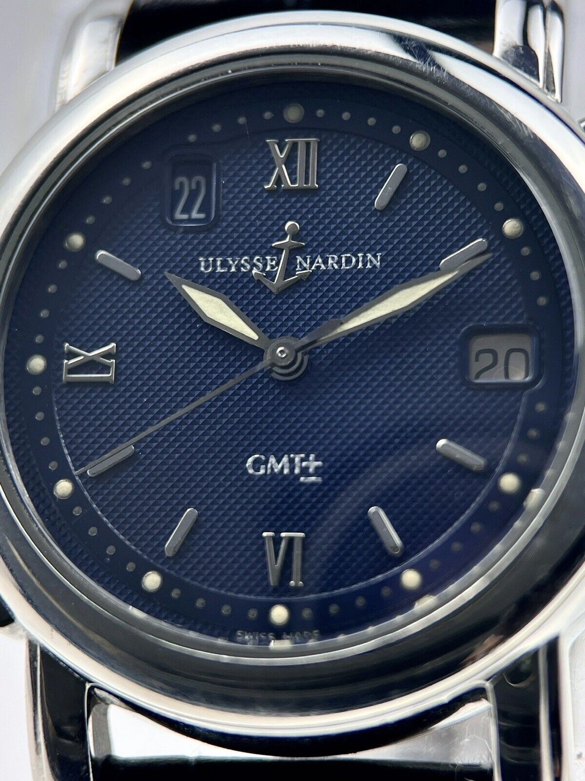 Ulysse Nardin San Marco 203-22 GMT Navy Dial Automatic Men's Watch 37 MM