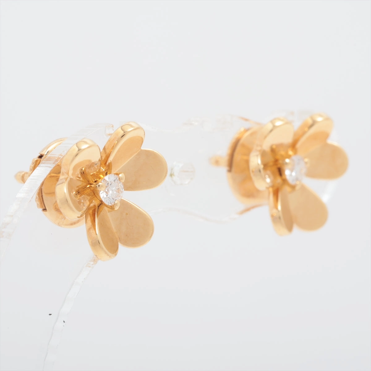 Van Cleef & Arpels Frivole Mini Diamond Gold Earrings
