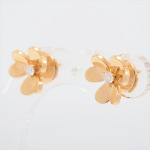 Van Cleef & Arpels Frivole Mini Diamond Gold Earrings