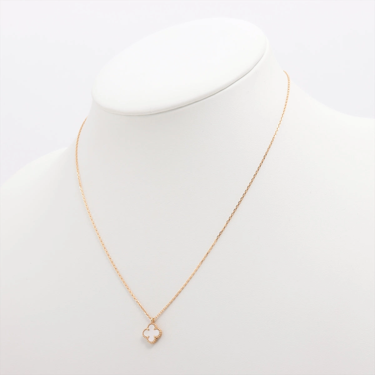 Van Cleef & Arpels Sweet Alhambra White Mother of Pearl MOP Necklace