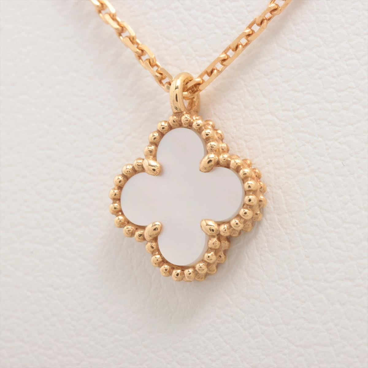 Van Cleef & Arpels Sweet Alhambra White Mother of Pearl MOP Necklace