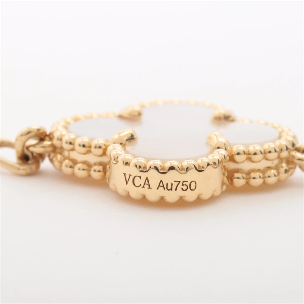 Van Cleef & Arpels Vintage Alhambra 5 Motif Mother of Pearl MOP Bracelet