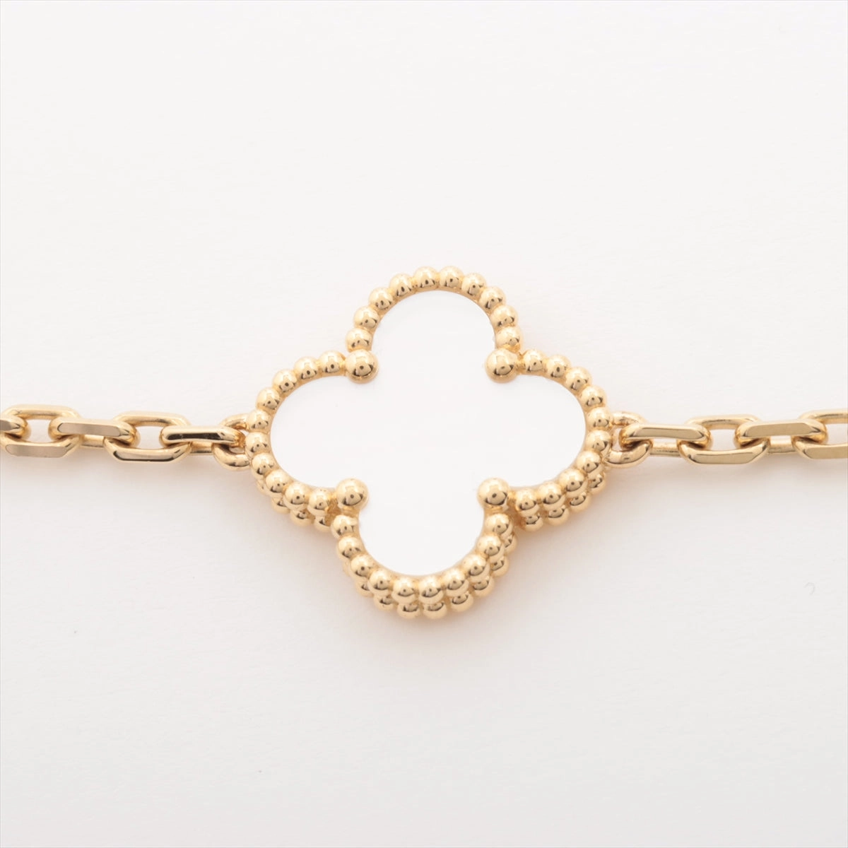Van Cleef & Arpels Vintage Alhambra 5 Motif Mother of Pearl MOP Bracelet