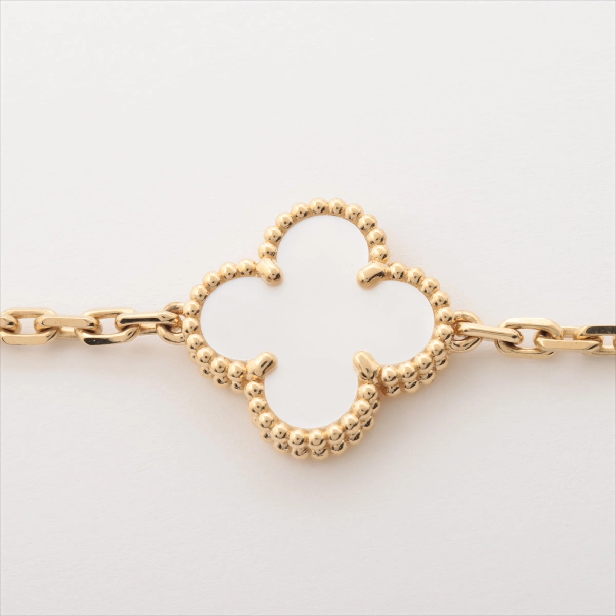 Van Cleef & Arpels Vintage Alhambra 5 Motif Mother of Pearl MOP Bracelet