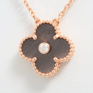 Van Cleef & Arpels Vintage Alhambra Limited Edition 2022 Holiday Obsidian Diamond Necklace