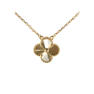 Van Cleef & Arpels Vintage Guilloche Yellow Gold Pendant Necklace