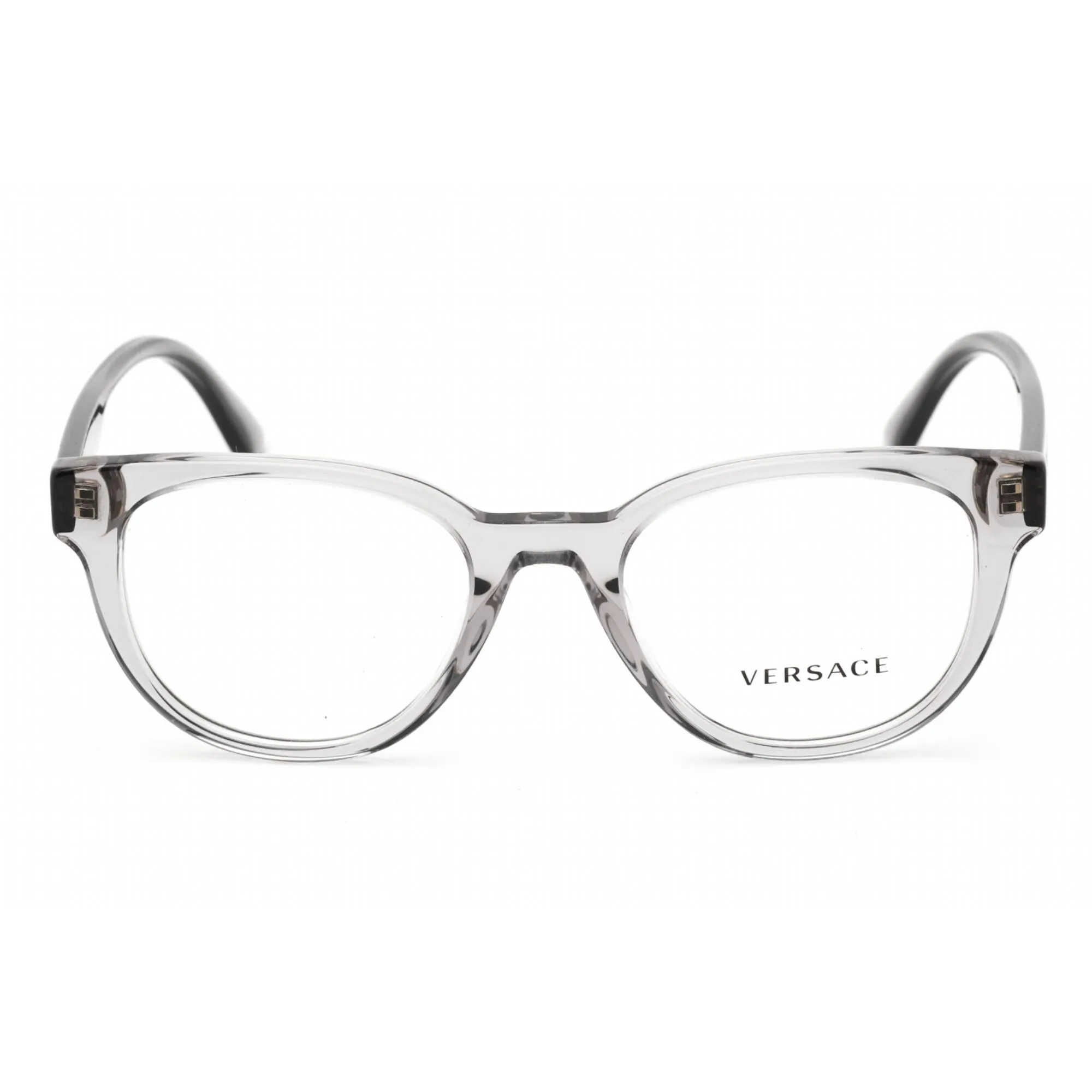 Versace Women's Eyeglasses - Clear Lens Grey Plastic Round Shape Frame | 0VE3317 593