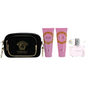 Versace Women's Gift Set with Purse  - Bright Crystal Refined Femininity, 4 Piece
