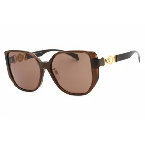 Versace Women's Sunglasses - Black Cat Eye Frame Dark Brown Lens | 0VE4449D 541673