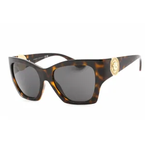 Versace Women's Sunglasses - Dark Havana Plastic Frame Dark Grey Lens | 0VE4452 108/87