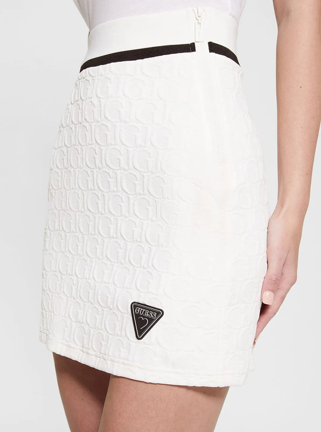 White Cheri Mini Skirt