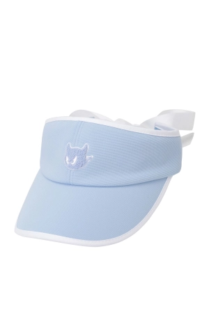 Women Ribbon Visor Light Blue