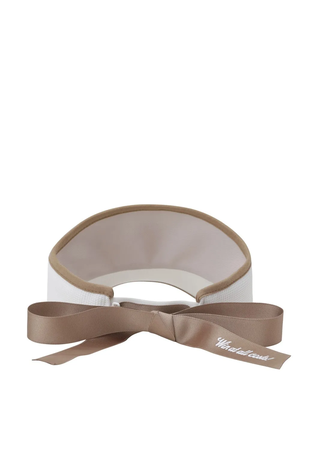 Women Ribbon Visor Light Brown