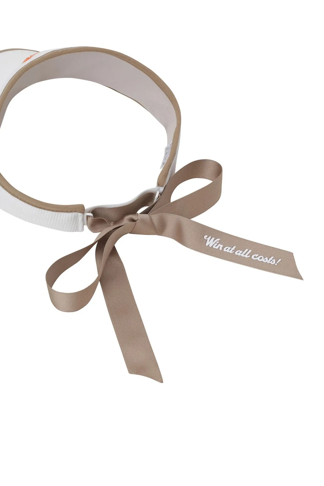 Women Ribbon Visor Light Brown