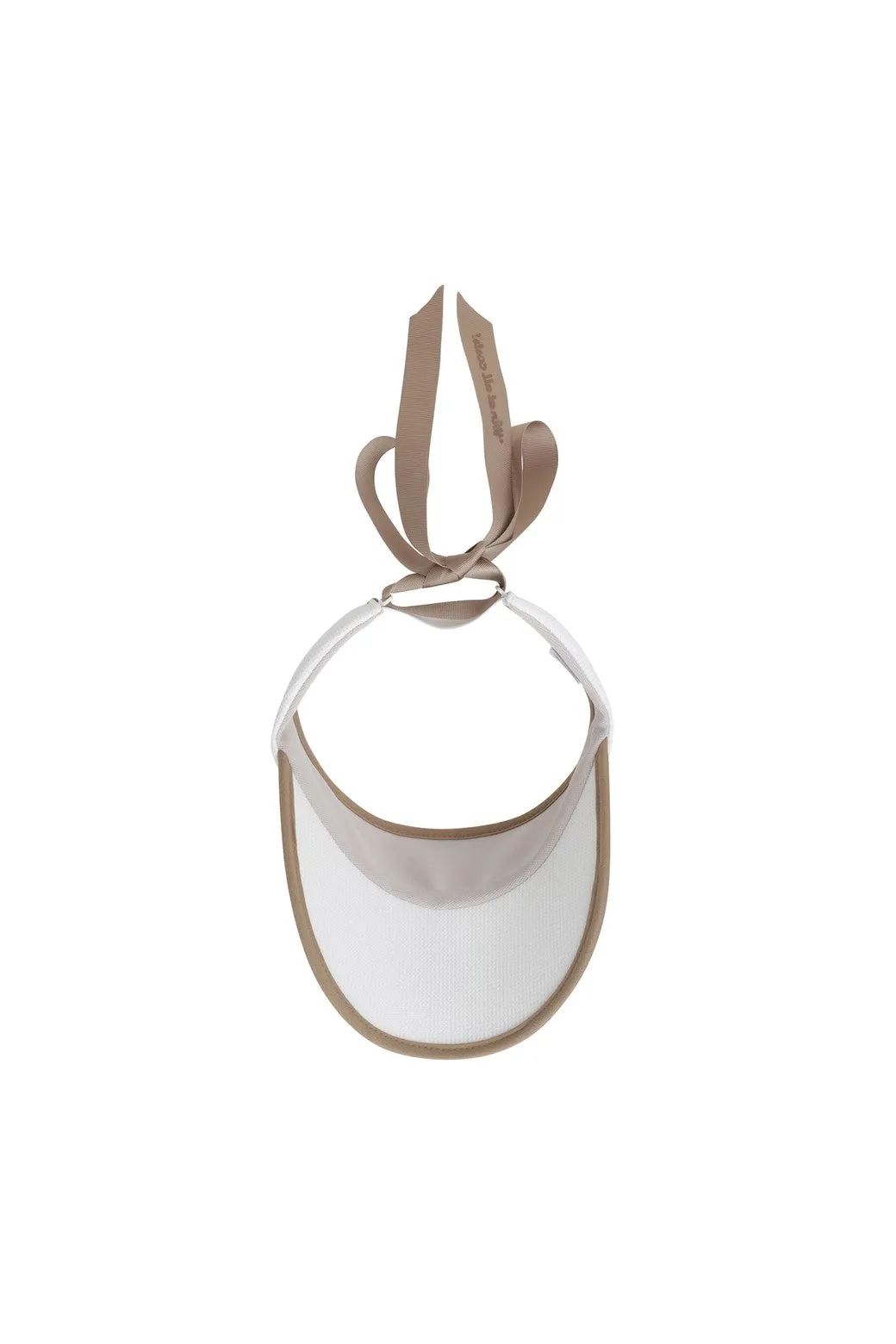 Women Ribbon Visor Light Brown