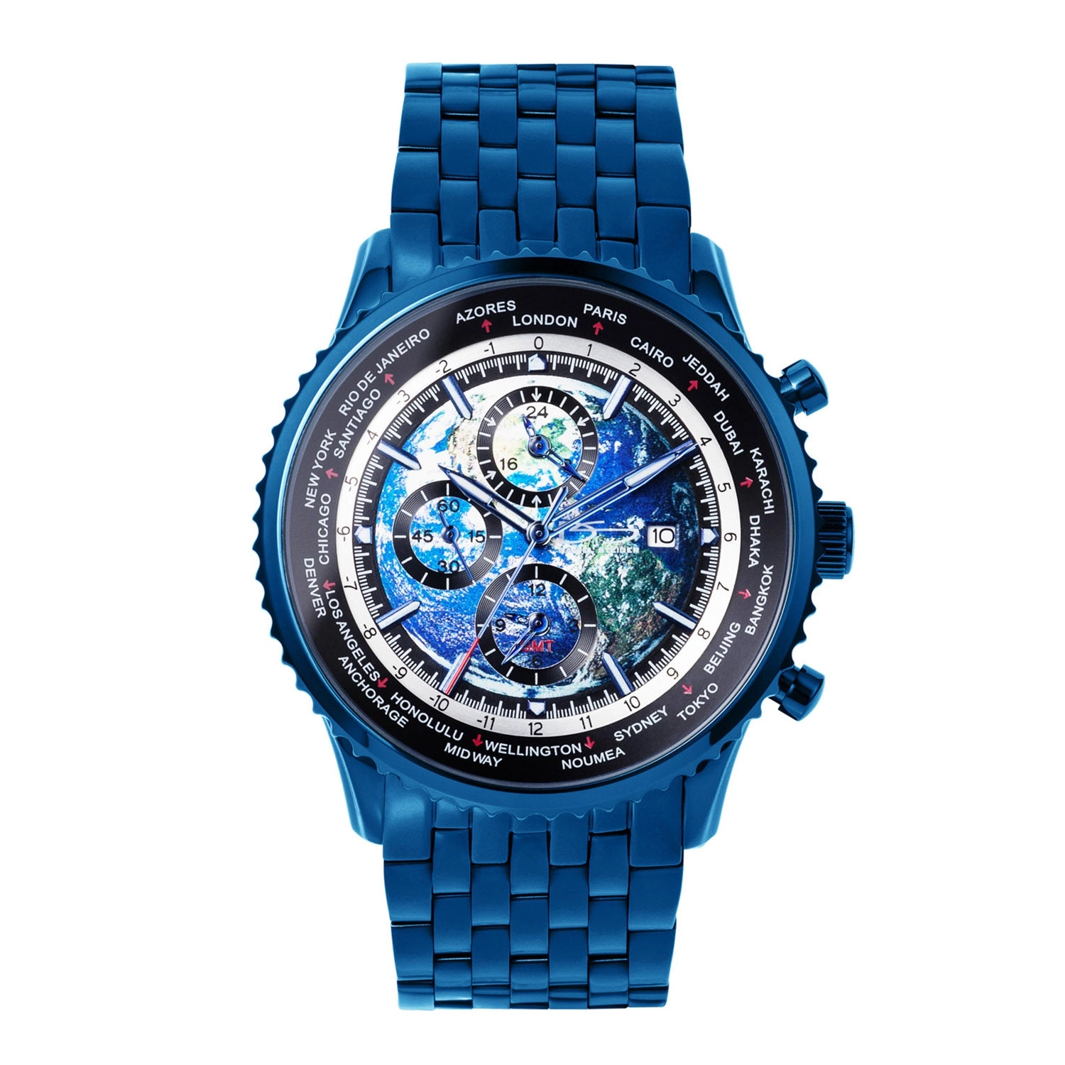 World Time Blue Men's Watch