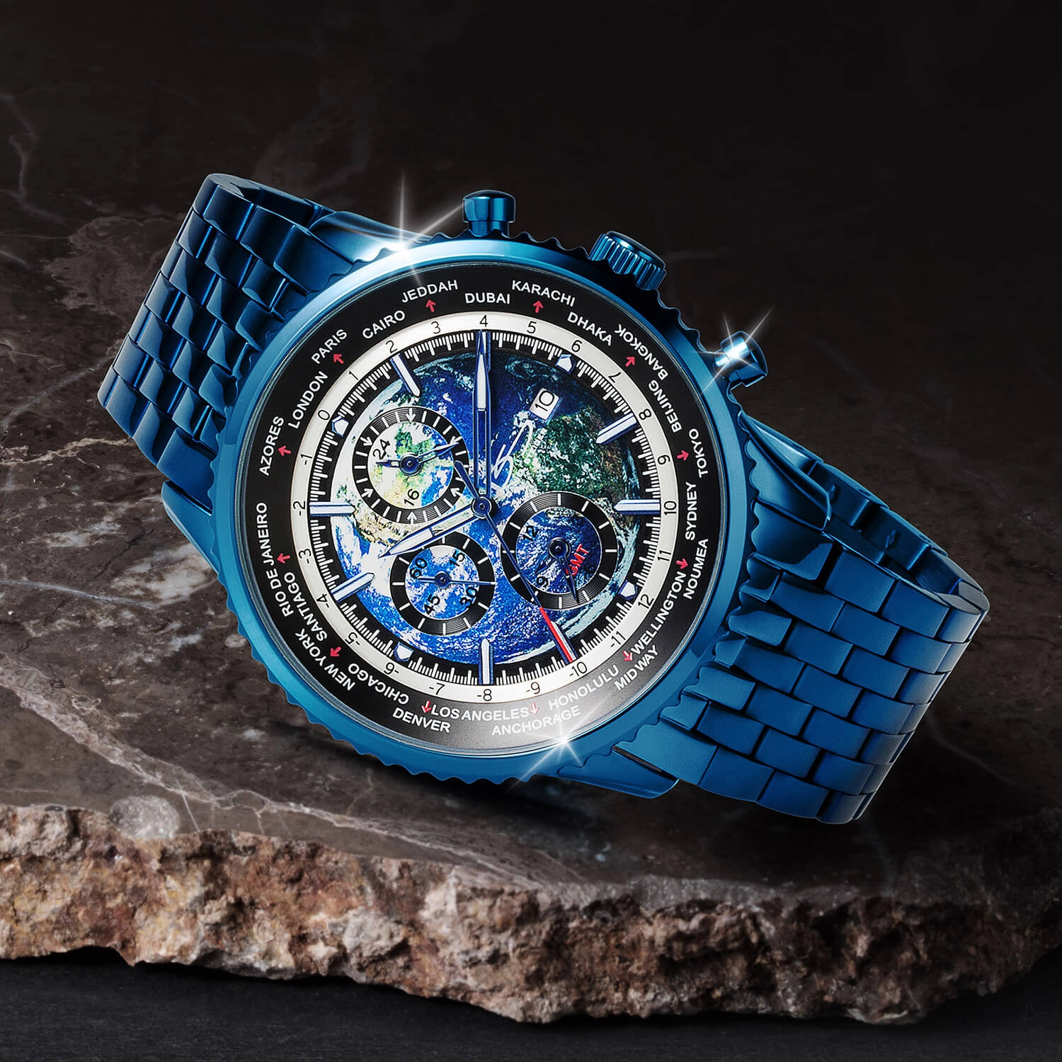 World Time Blue Men's Watch