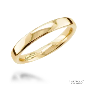 Yellow Gold 3mm Light Court Wedding Ring