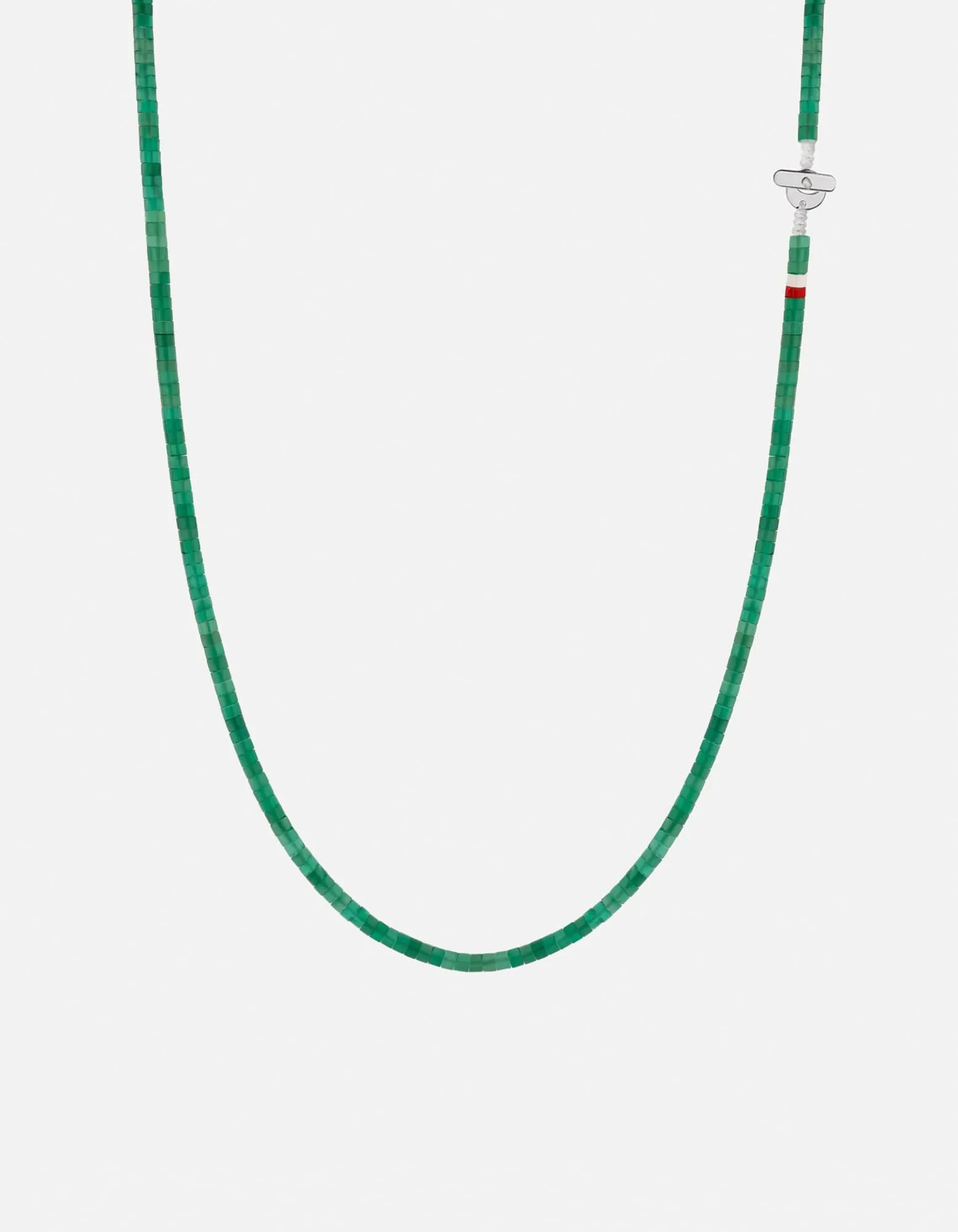 Zane Agate Necklace, Sterling Silver