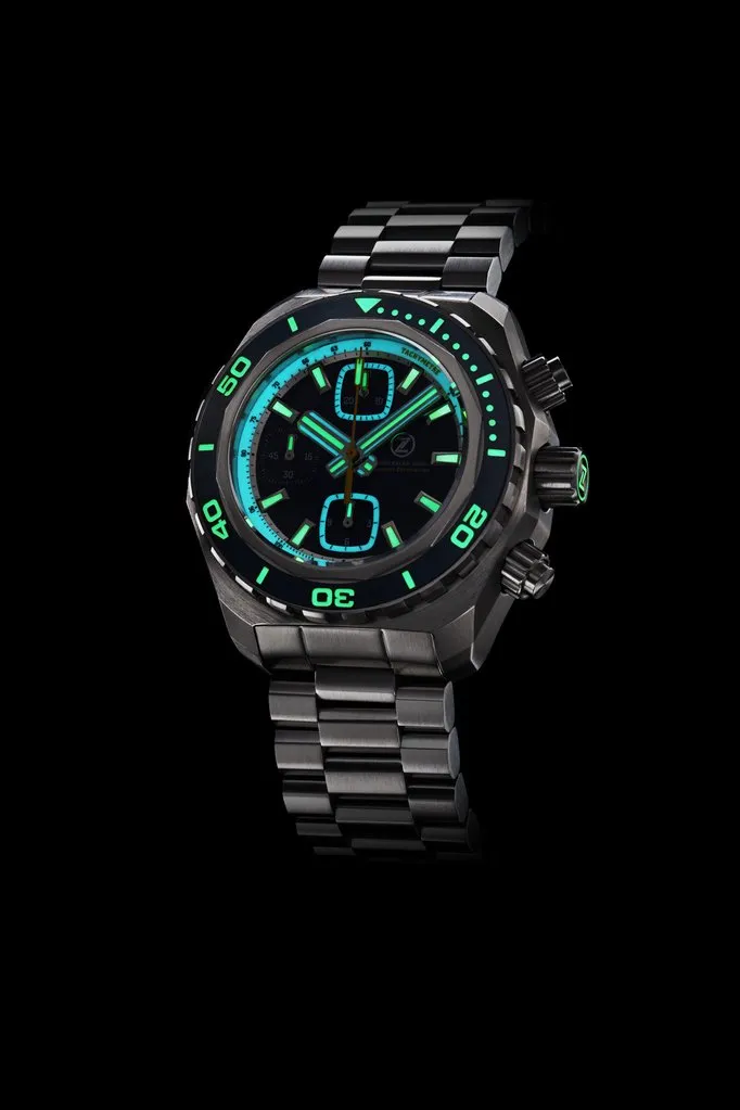 Zelos Hammerhead Chrono Steel Midnight Blue